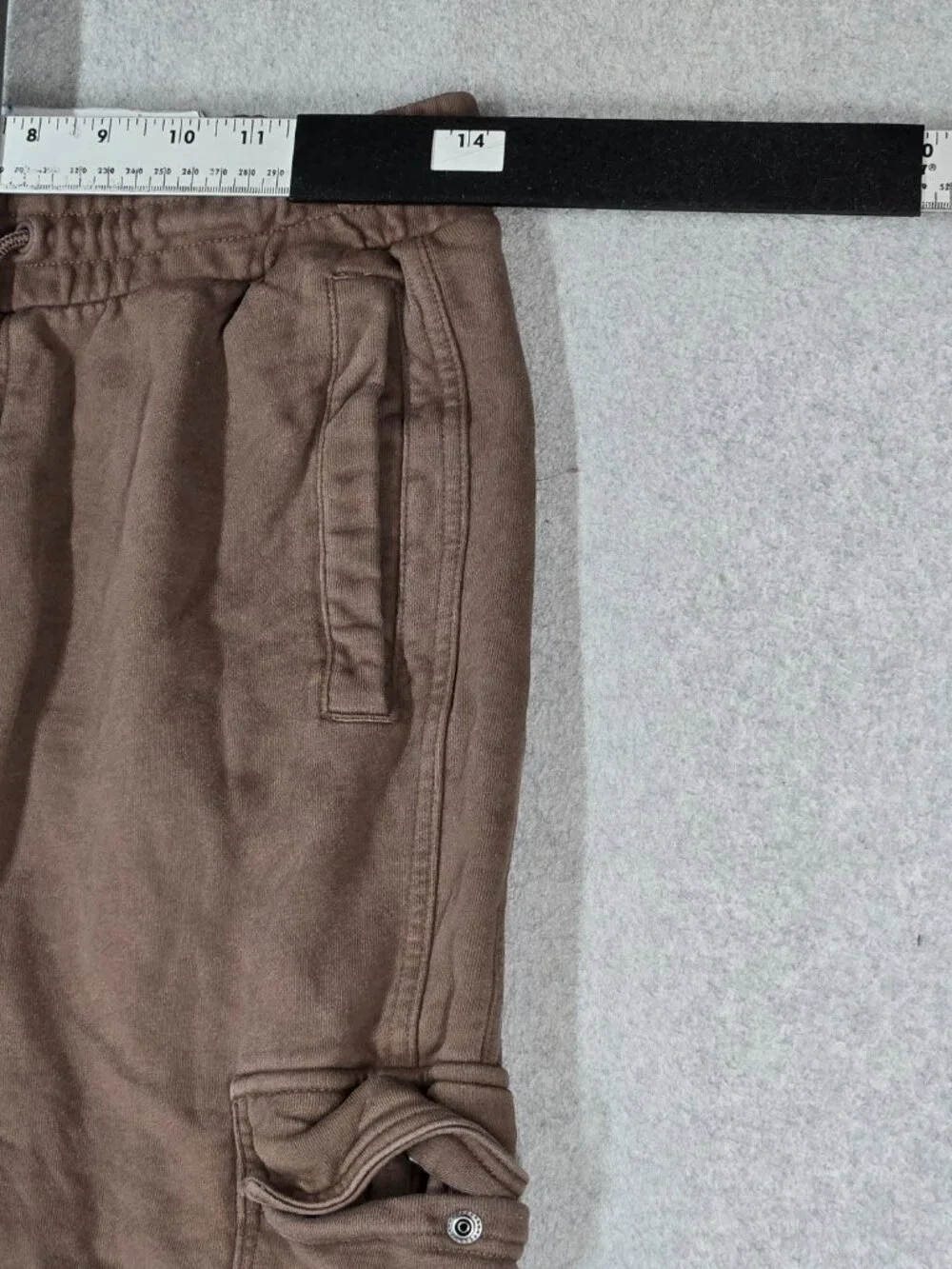 Gymshark Men Activewear Pants M Brown Rest Day Essentials Jogger Cargo Pockets